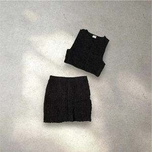 Cotton on top and mini skirt set size medium